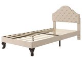 Upholstered bed 90*190 with slatted frame and Upholstered bed with height-adjustable WF309562AAB