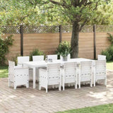 Garden Dining Set 11 pcs White Polypropylene 3378604