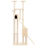 Cat Tree with Sisal Scratching Posts Cream 190 cm 171648