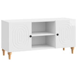 TV Cabinet High Gloss White 102 x 34.5 x 50 cm Engineered Wood 894239