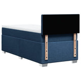 Box Spring Bed with Mattress Blue 90x200 cm Fabric 3285791