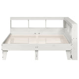 Bookcase Bed without Mattress White 160x200cm Solid Wood Pine 3324533