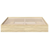 Bed Frame with Drawers without Mattress Sonoma Oak 200x200 cm 3280631