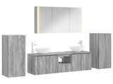 Bathroom Furniture Set 6 pcs Grey Sonoma 3407156