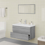 Bathroom Furniture Set Grey Sonoma Engineered Wood 3120349