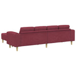 Sofa Set 3 pcs Wine red Fabric 3335115