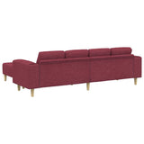 Sofa Set 3 pcs Wine red Fabric 3335115