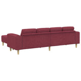 Living Room Couch 3 pcs Wine Red Polyester 3335115