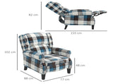 Wingback Reclining Chair Push Back Recliner Armchair for Living Room Bedroom with Footrest Armrests T3398P328127
