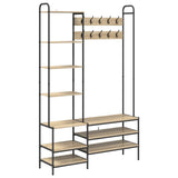 Coat Stand with Shoes Bench Sonoma Oak 120.5 x 34 x 190 cm 8012039