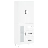 Highboard White 69.5x34x180 cm Engineered Wood 3198097