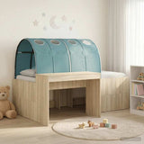 Bed with Tunnel 3 pcs Artisian Oak and Light Blue 3423660