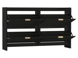 Modern Shoe Cabinet with 4 Flip Drawers, Freestanding Shoe Rack with Open Shelves, Suitable for N896P457053S