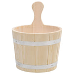 ZNTS Sauna Bucket and Ladle Set Solid Wood Pine 51692