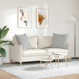 Sofa Pillows 2 pcs Light Grey 80 x 80 cm Fabric 42014070