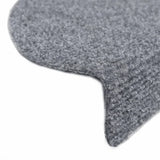 Stair Mats Self-adhesive 15 pcs 56x17x3 cm Light Grey Half Round 132693