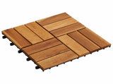 Decking Tile 20 pcs Brown 30 x 30 cm Acacia Hardwood 3444689