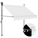 Manual Retractable Awning with LED 150 cm Cream 145870