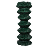 ZNTS Chain Link Fence Steel 1x25 m Green 140349