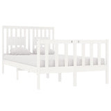 Bed Frame without Mattress White 120x190 cm Small Double Solid Wood 3104099