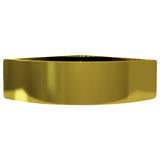 Wash Basin with Overflow 45x32x12.5 cm Ceramic Gold 143482