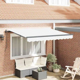 Retractable Awning White 350 x 200 cm Fabric 3329726