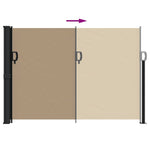 ZNTS Retractable Side Awning Taupe 140x600 cm 4004514