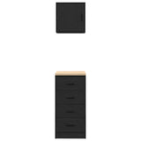 Garage Cabinets 2 pcs Black Engineered Wood 3328324