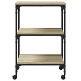 Printer Stand 3-Tier Sonoma Oak 50x41x75 cm Engineered Wood 842287