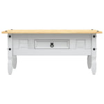 ZNTS Coffee Table Mexican Pine Corona Range White 100x55x45 cm 282626