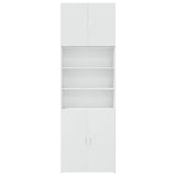Highboard White 80x42.5x249 cm Engineered Wood 3281357
