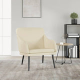 Armchair Cream 63x76x80 cm Faux Leather 351425