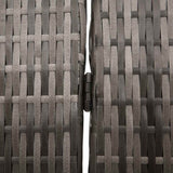 Room Divider Folding Manual Grey 146 x 180 cm Poly Rattan 42003670