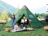 6 Men Tipi Tent with Carry Bag - Green T3398P348697