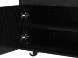 Bar Cart Black Oak 60 x 39.5 x 89 cm Engineered Wood 8015686