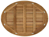 Table Top 80 x 3.5 Round Solid Teak Wood Natural 42033153