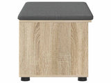 Hall Bench with Cushion with Shelf Sonoma Oak 80 x 38 x 46 cm 891506