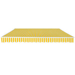 ZNTS Folding Awning Manual Operated 400 cm Yellow/White 275574