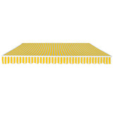 ZNTS Folding Awning Manual Operated 400 cm Yellow/White 275574