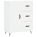 Highboard White 69.5x34x180 cm Engineered Wood 3195875