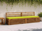 2-Piece Bench Cushions SOEST 100% Polyester Bright Green 949167