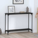 Console Table Black oak 101 x 30.5 x 75 cm Engineered wood 883518
