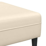 Fabric Sofa with Cushion Cream 208 cm Corduroy fabric 3335133
