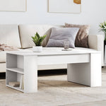 ZNTS Coffee Table White 102x55x42 cm Engineered Wood 831853