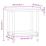 Kitchen Work Table 82.5x55x85 cm Stainless Steel 376454