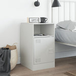 ZNTS Bedside Cabinet White 34.5x39x62 cm Steel 841773