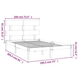Bed Frame without Mattress 180x200 cm Super King Solid Wood 3104688