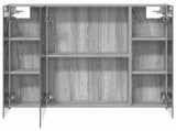 Bathroom Mirror Cabinet with Door Grey Sonoma 80 x 14.5 x 70 cm 889108