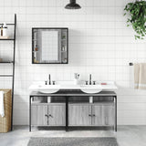 3 Piece Bathroom Cabinet Set Grey Sonoma Engineered Wood 3214728