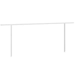 Awning Post Set White 600x245 cm Iron 315095